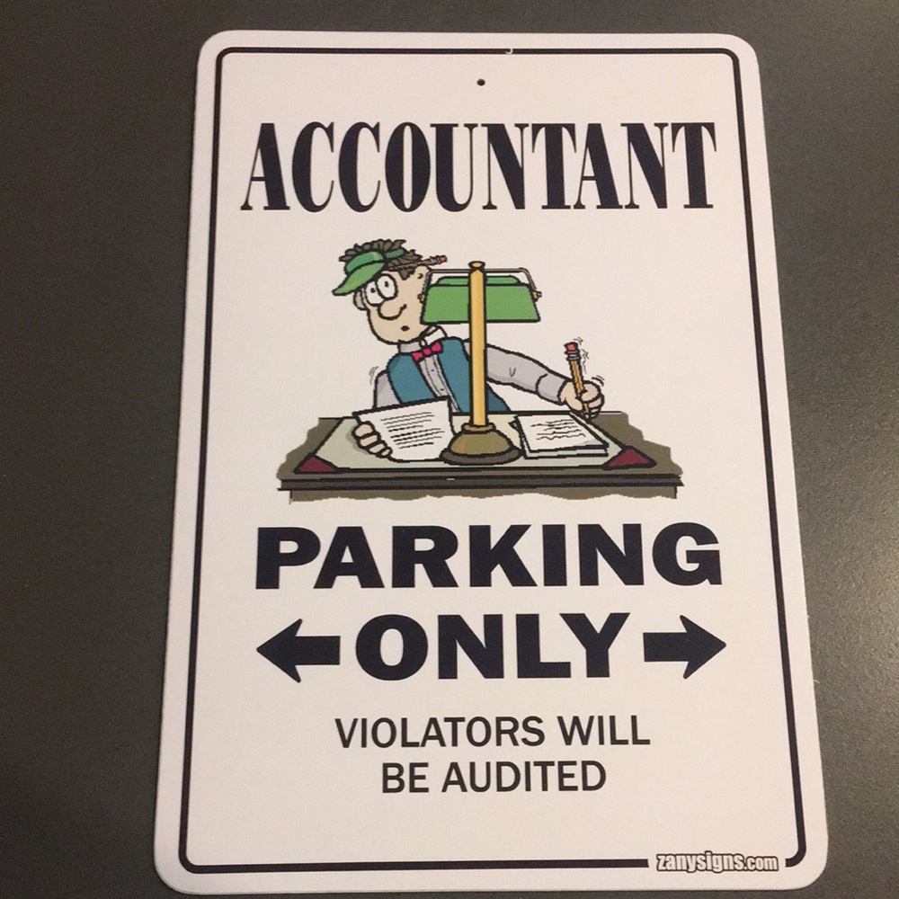 Decorative accounting sign